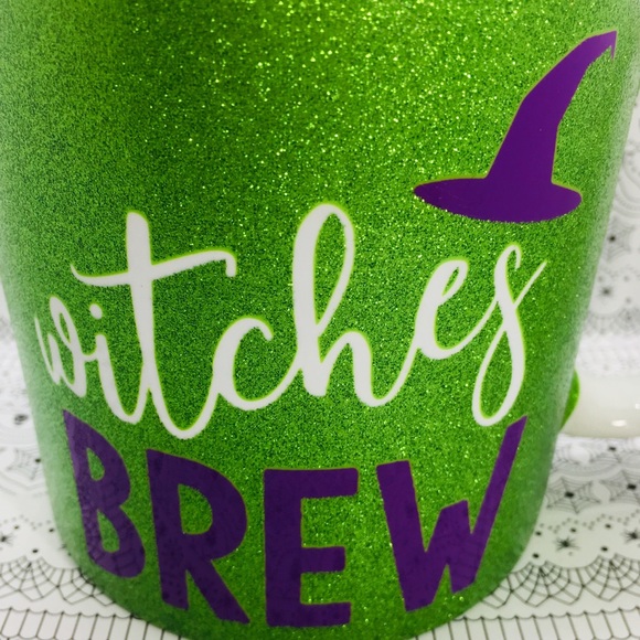 Halloween Witches Brew Green Glitter Mug 22 oz - Picture 8 of 9
